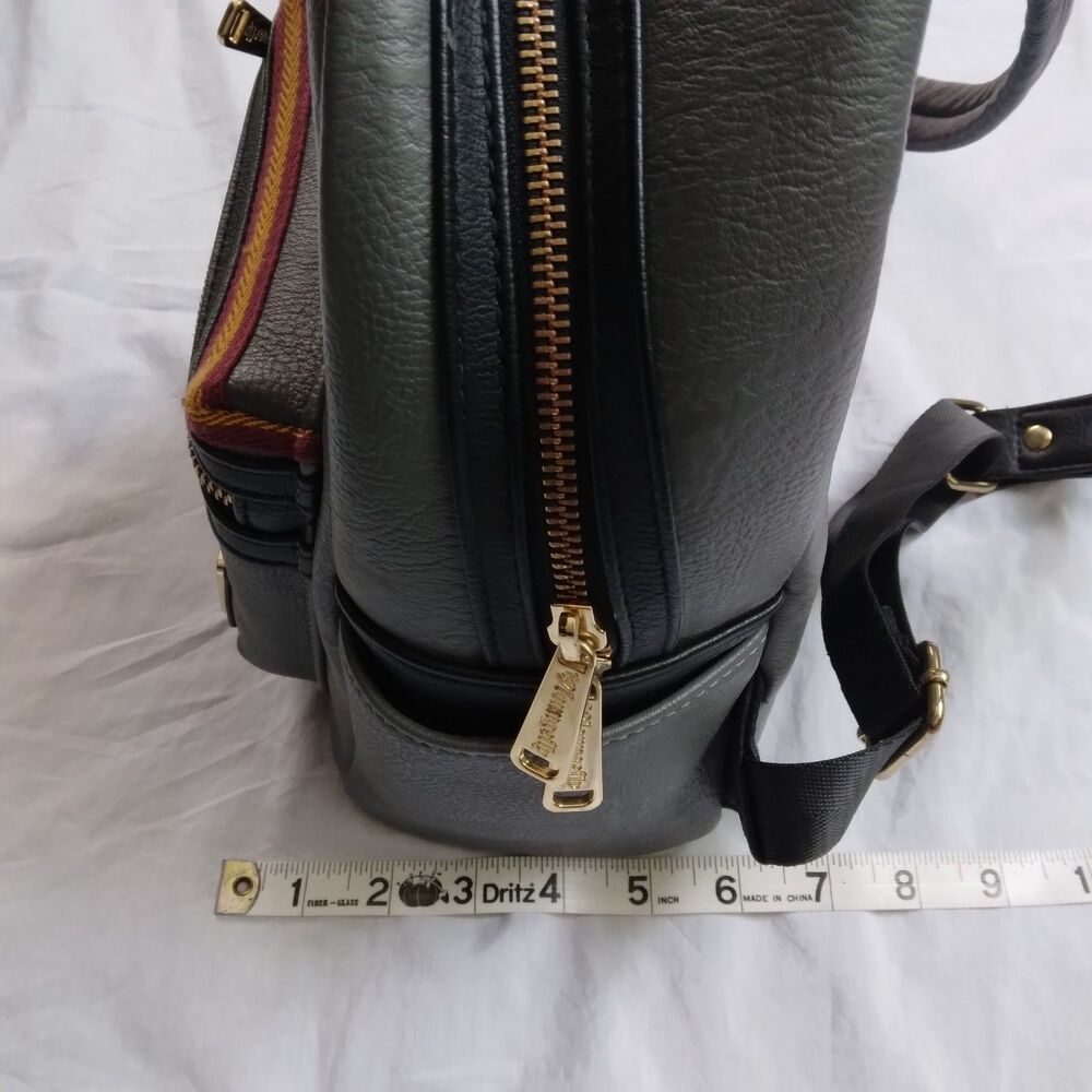 Harry Potter Loungefly Gryffindor Mini Backpack Gray Faux Leather Cosplay - Picture 7 of 12